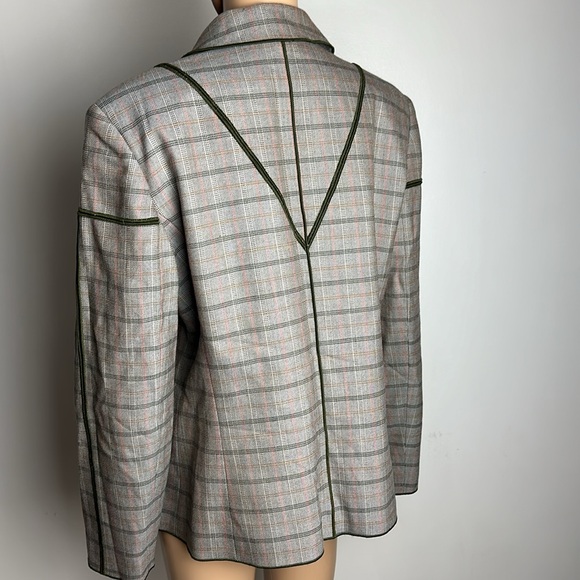Harve Bernard Wool Grey, Green, Orange Box Jacket size 16 - Picture 7 of 14
